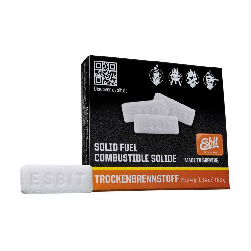 Esbit Solid Fuel Tablets - Compact Camping Fuel for Backpacking, Hiking & Emergency Preparedness | ORMD Certified | Portable Cooking Solution for Outdoor Adventures