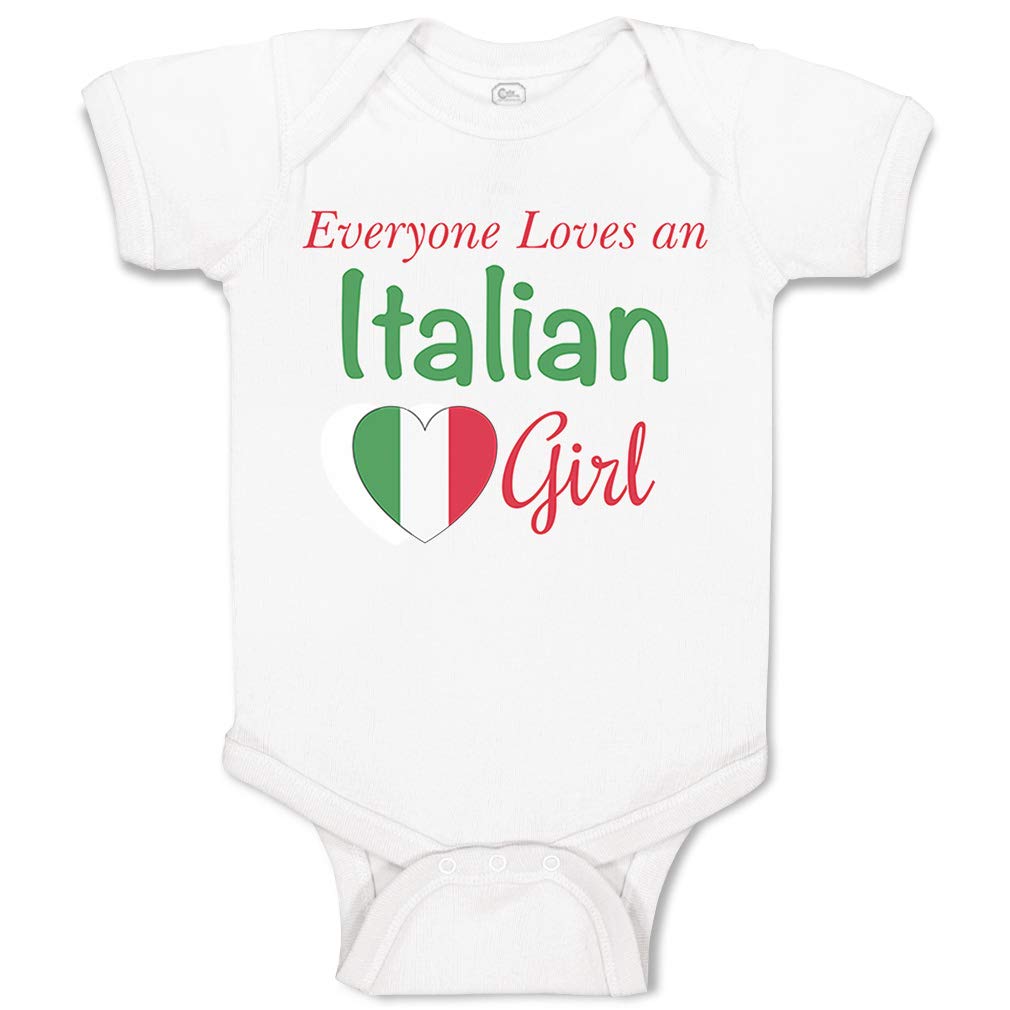 Italian Girl Funny Baby Bodysuit - Cute Cotton Outfit for Boys & Girls