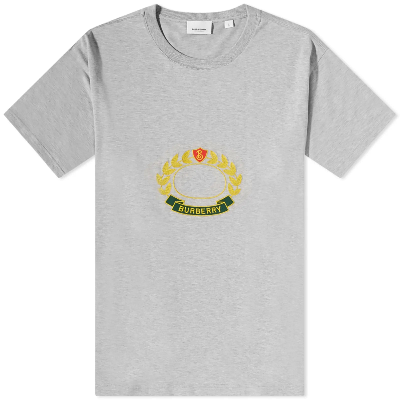 Burberry Grey Purley T-Shirt for Men - Classic Cotton Casual Tee | Perfect for Everyday Wear, Outings & Layering