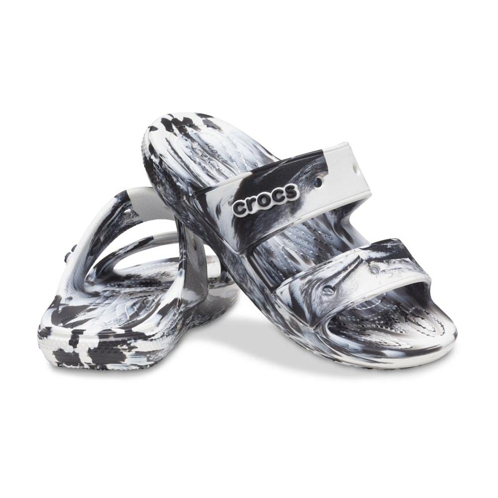 Crocs Unisex Classic Tie Dye Two-Strap Sandals - Comfortable Slides for Men & Women | Perfect for Beach, Pool, and Casual Wear