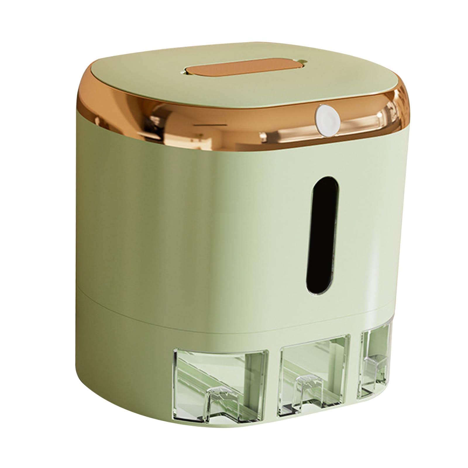 Large Airtight Rice Storage Bucket with Lid - 10L Food-Grade Container for Rice, Flour, Sugar & Cereal | Perfect for Pantry Organization & Kitchen Storage | Ideal for Bulk Food Storage, Meal Prep & Emergency Supplies (Green)