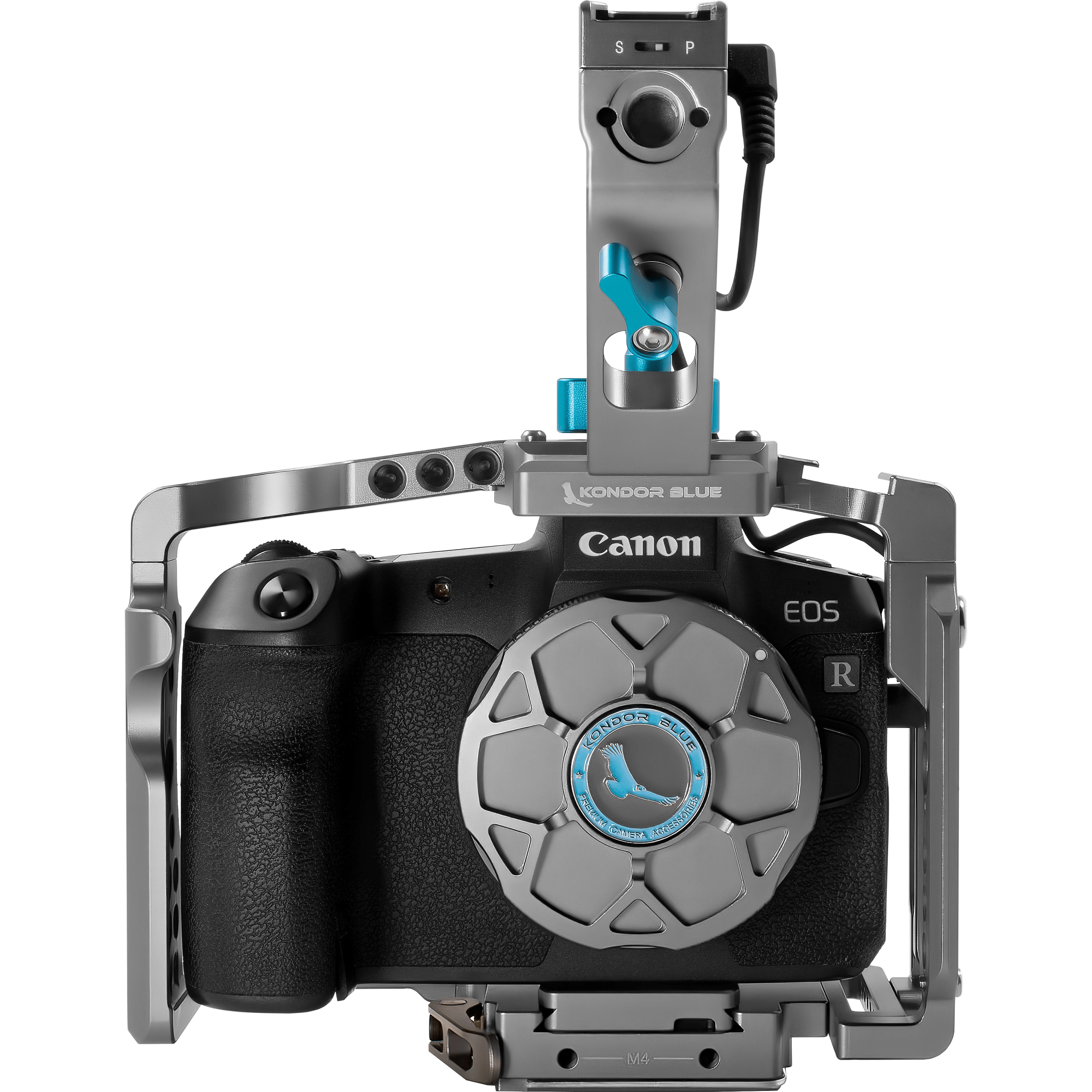 Kondor Blue Full Cage with Top Handle for Canon R5 & R6 Cameras - Space Gray | Professional Camera Rig for Vlogging, Filmmaking & Photography