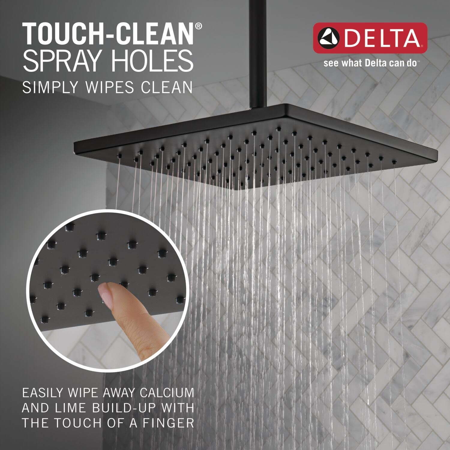 Premium Matte Black Rainfall Shower Head - High Pressure Ceiling Mount Metal Showerhead with Luxury Rain Spray (Includes Shower Arm) - Perfect for Spa-Like Bathroom Upgrades & Modern Home Renovations