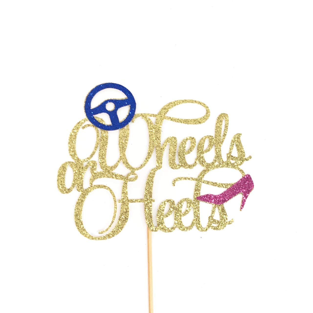 Wheels or Heels Cake Topper | He or She Gender Reveal Cake Decorations | Perfect for Baby Showers, Birthday Parties & Gender Reveal Celebrations