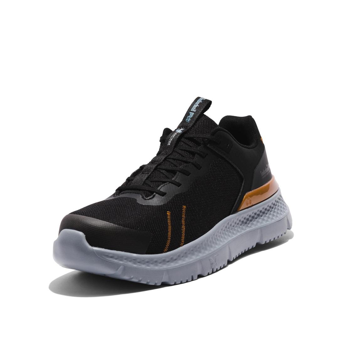 Setra Composite Toe Work Shoes for Men - Black & Grey Safety Boots with Slip Resistance | Ideal for Construction, Warehouse & Industrial Work