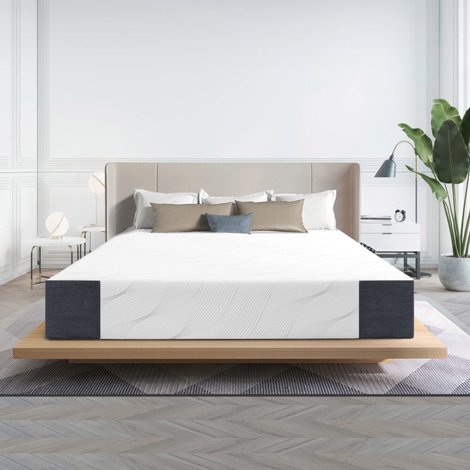 MUUEGM 10 Inch Twin Gel Memory Foam Mattress - Medium Firm, CertiPUR-US Certified, Pressure Relief, Breathable Cover, Bed-in-a-Box - Perfect for Guest Rooms, Kids' Beds & Small Spaces (Made in USA, Washable Protector Included)