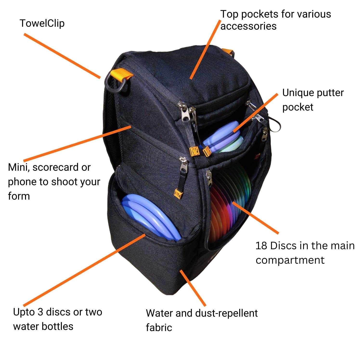 ALLSTAR Disc Golf Backpack - Premium 30+ Disc Capacity Frisbee Golf Bag | Waterproof & Dustproof Pro Backpack with Ample Storage | Perfect for Tournaments, Practice & Outdoor Adventures
