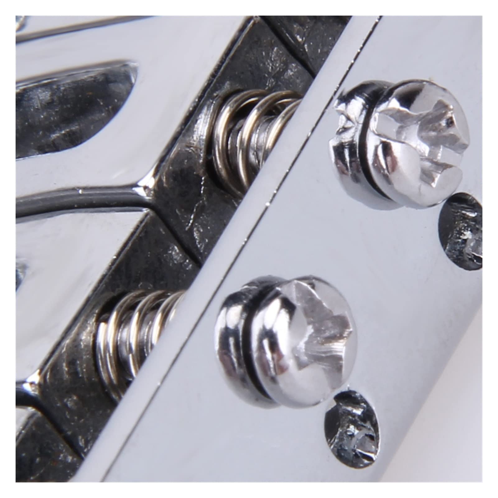 6 Saddle Hardtail Bridge for Electric Guitar - Top Load Fixed Metal Tailpiece (Silver) | Perfect for Replacement & DIY Guitar Upgrades | Ideal for Rock, Blues & Metal Players
