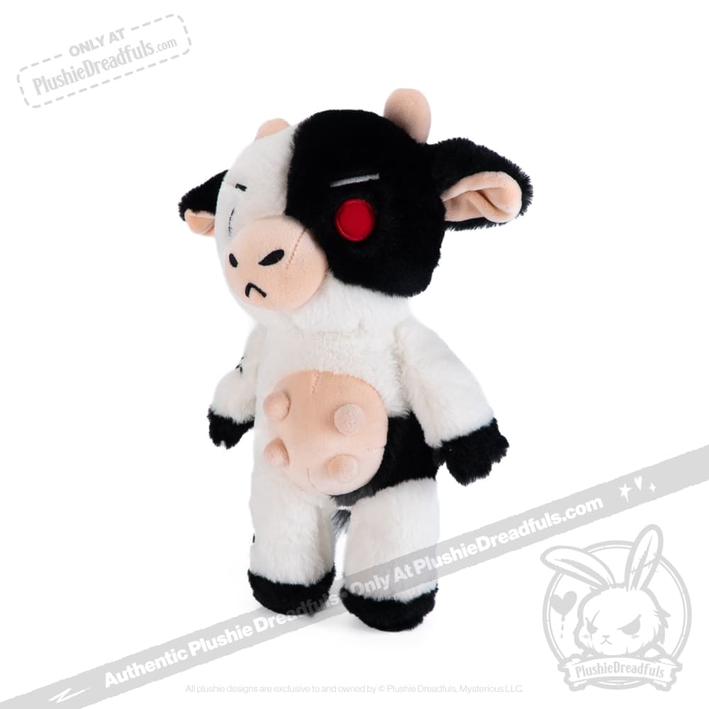 Plushie Dreadfuls Mad Cow Plush Stuffed Animal - Soft Cuddly Toy for Kids, Unique Gift for Horror Fans, Perfect for Halloween Decor & Movie Nights
