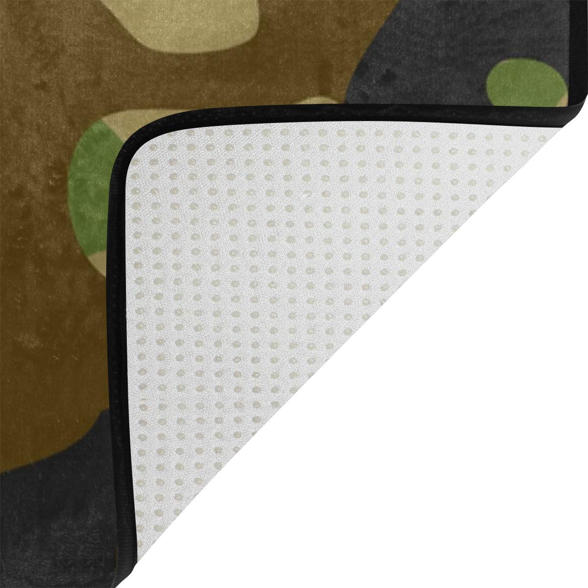 ALAZA Camouflage Military Style Area Rug - 3'x2' Non-Slip Floor Mat for Living Room, Bedroom, Dorm & Office - Perfect for Home Decor, Man Cave & Military Theme Spaces
