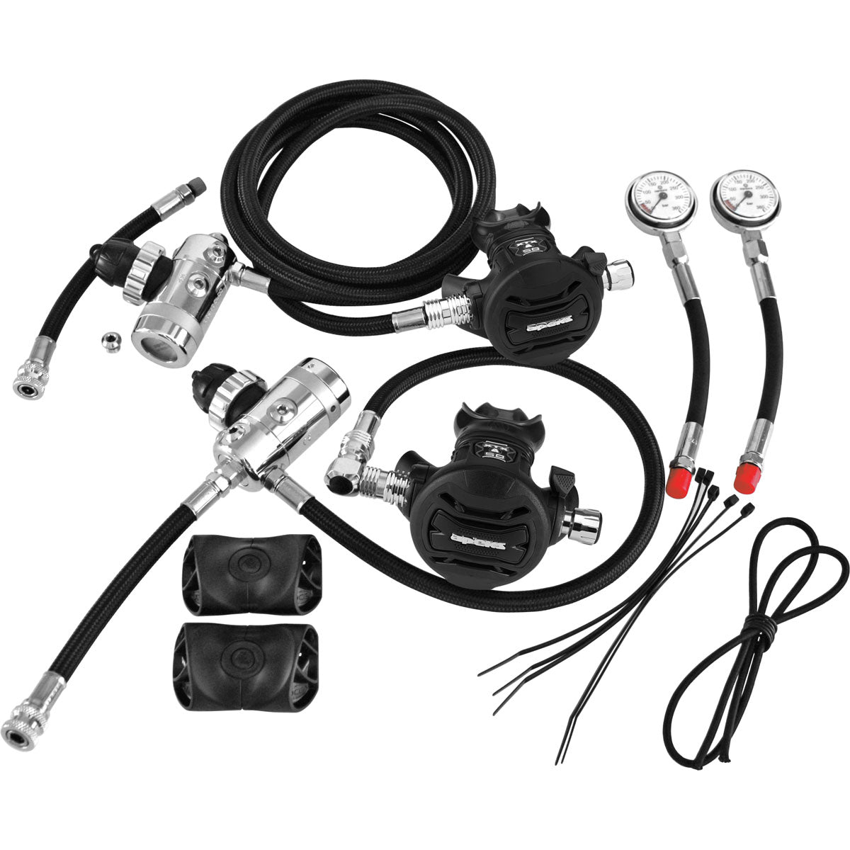 Apeks XTX50 Sidemount Scuba Diving Regulator Set - Perfect for Technical Diving and Cave Exploration