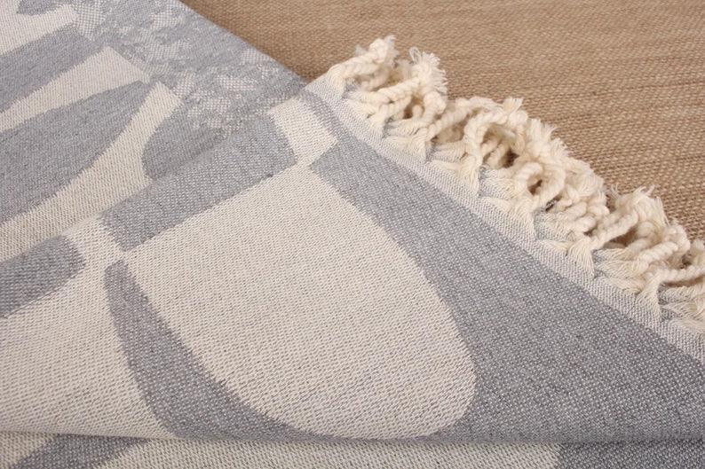 Premium Gray Turkish Beach Towel - Soft, Absorbent & Quick-Dry for Pool, Sand & Travel - Large 40x80 Inch Oversized Beach Blanket for Sunbathing & Picnics