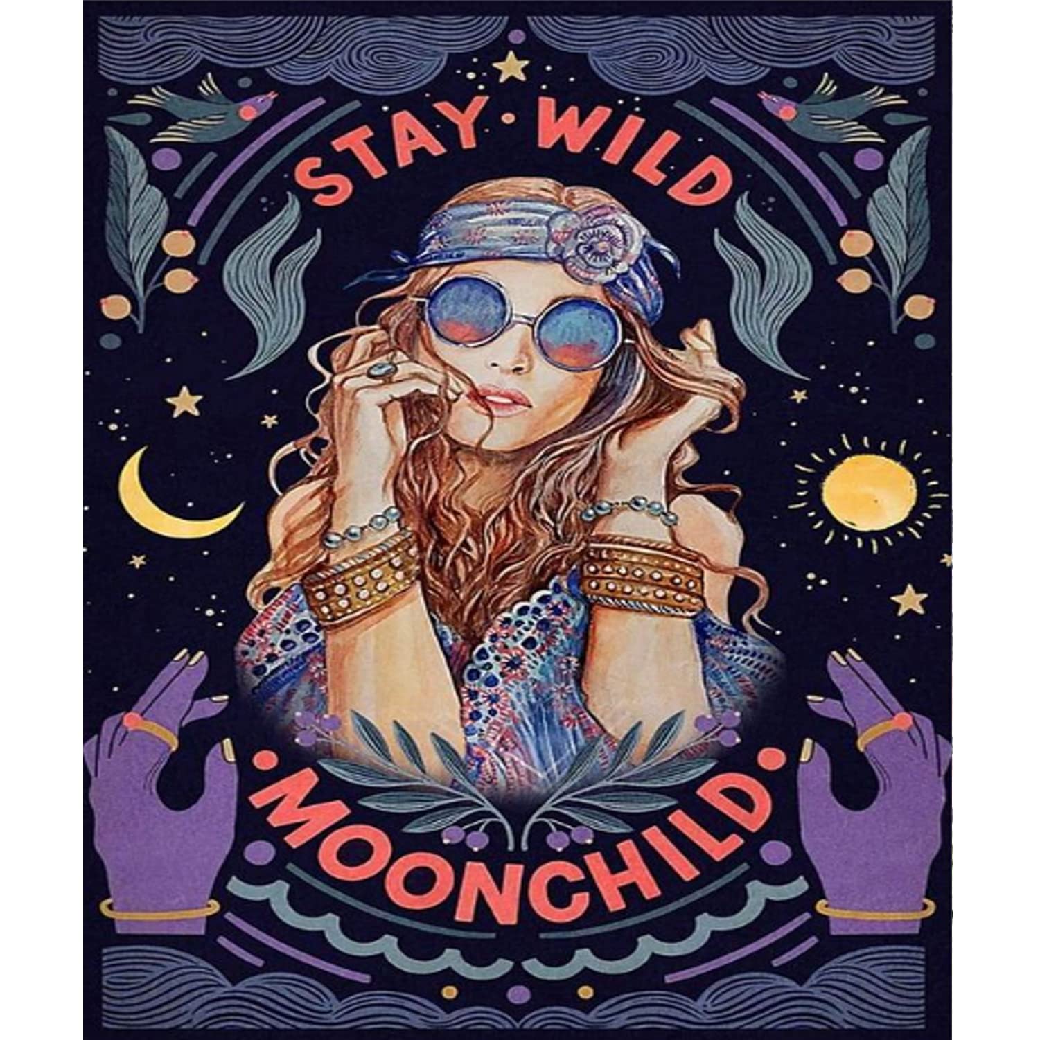 5D Full Drill Diamond Painting Kit - Inspirational Girl Design, DIY Rhinestone Art for Adults & Kids, 12
