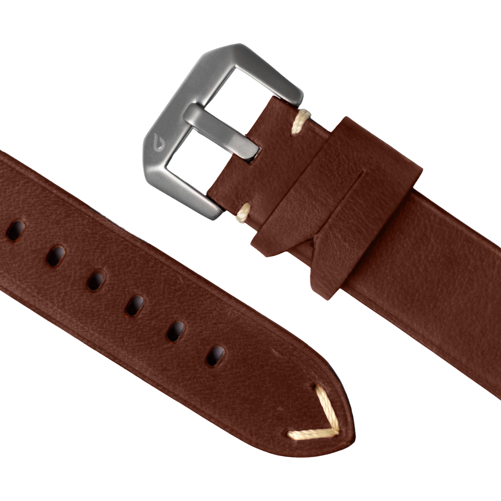 BOLDR 22mm Horween Genuine Brown Leather Watch Strap - Durable & Stylish for Men's Watches - Perfect for Casual, Business & Outdoor Activities