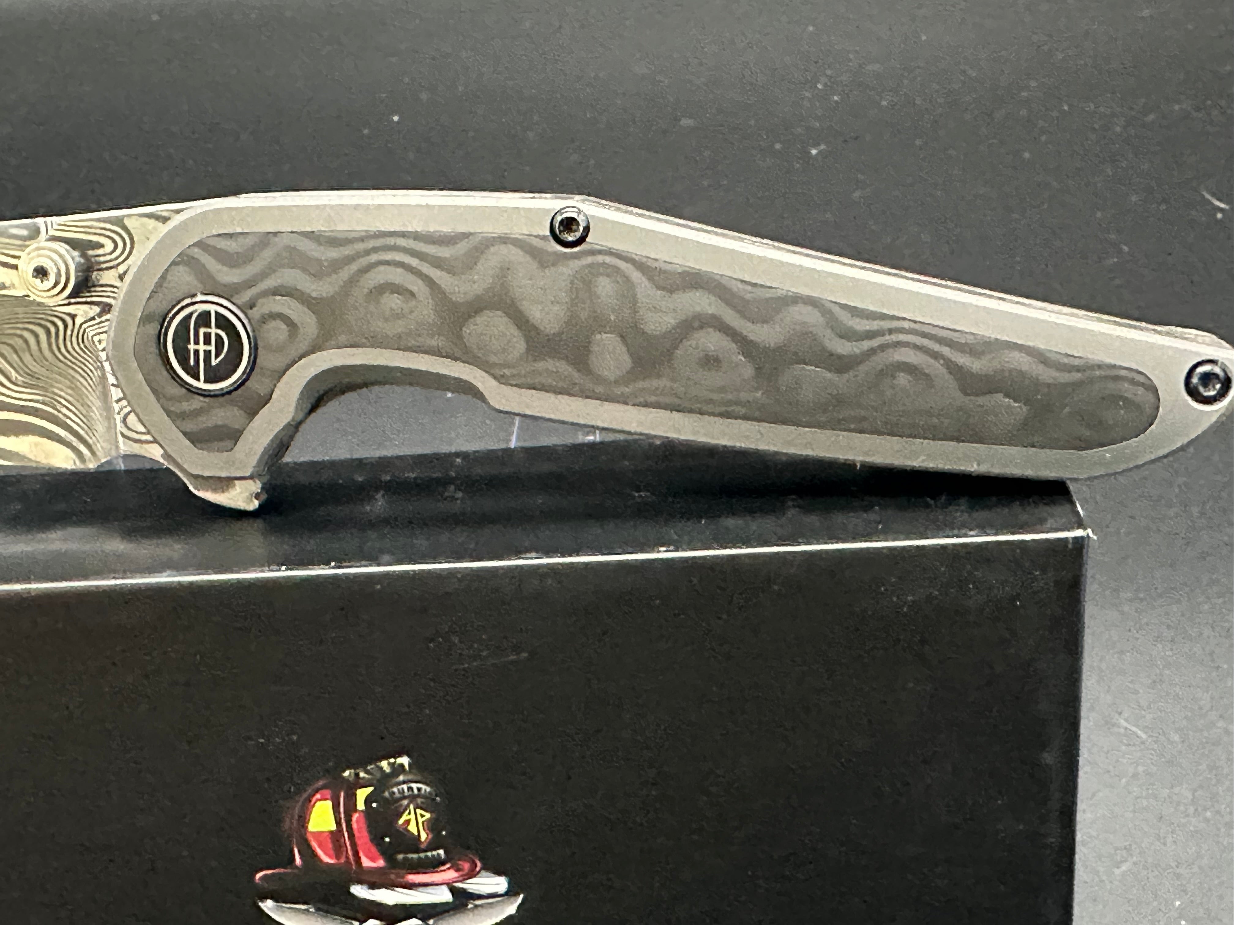 Adam Purvis Progeny V3 Thor Damasteel Folding Knife - Premium EDC Pocket Knife for Outdoor, Camping, and Everyday Carry