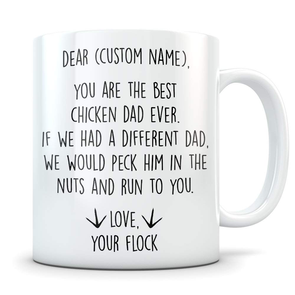 Funny Chicken Gifts for Men & Women - Chicken Dad Mug, Chicken Whisperer Coffee Cup - Perfect for Poultry Lovers, Farmhouse Decor & Father's Day Gifts