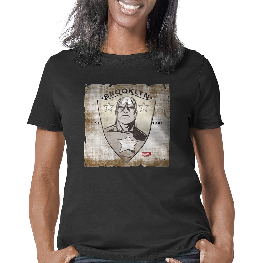 Captain America Brooklyn S Women's T-Shirt | Marvel Superhero Graphic Tee | Casual Wear for Fans & Cosplay | Perfect for Gifts & Everyday Outfits