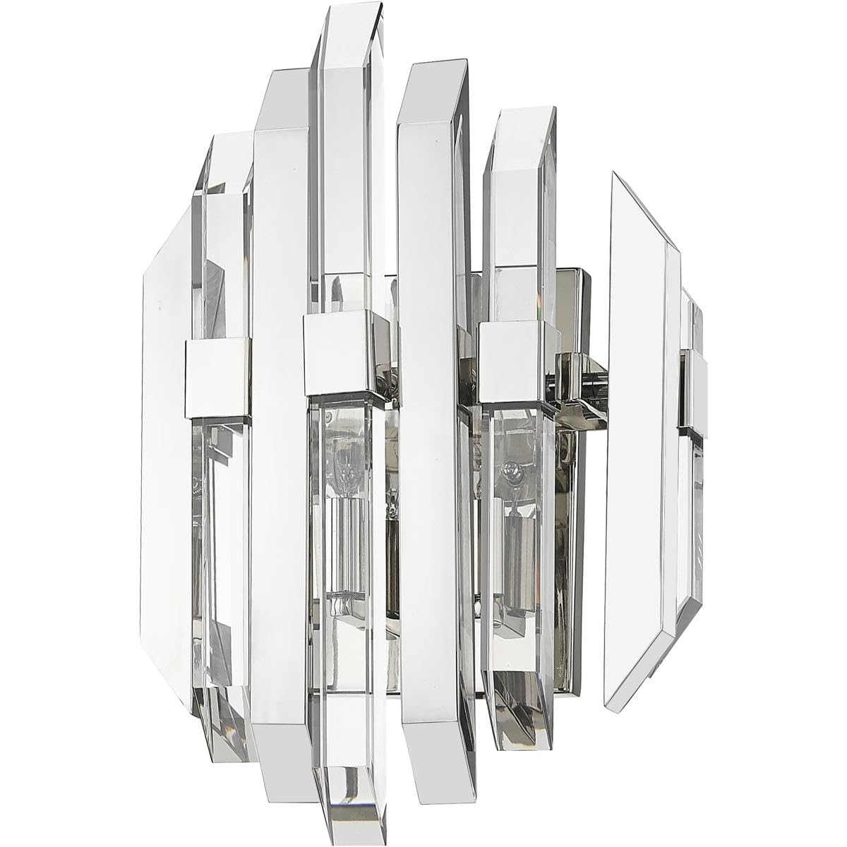 Z-Lite 4006S-PN 2-Light Wall Sconce in Brushed Nickel Finish - Modern Hallway & Bedroom Lighting Fixture for Home Decor