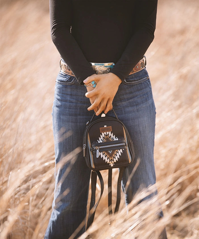 Wrangler Aztec Knitted Backpack - Stylish & Durable College Backpack for Women & Men - Perfect for School, Travel & Outdoor Adventures