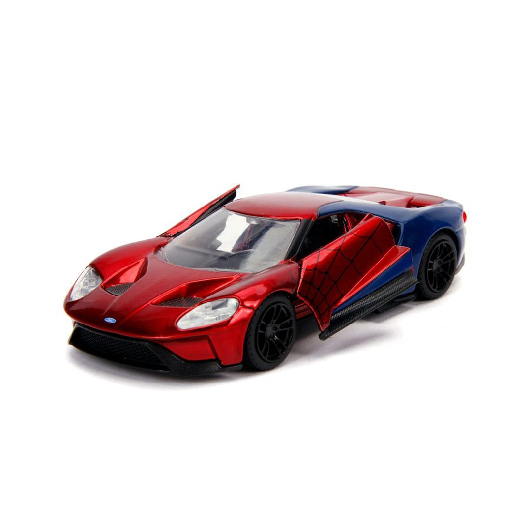1:32 Scale 2017 Ford GT Spiderman Edition Diecast Model Car - Collectible Toy for Kids & Adults, Perfect for Display, Gifts, and Marvel Superhero Fans