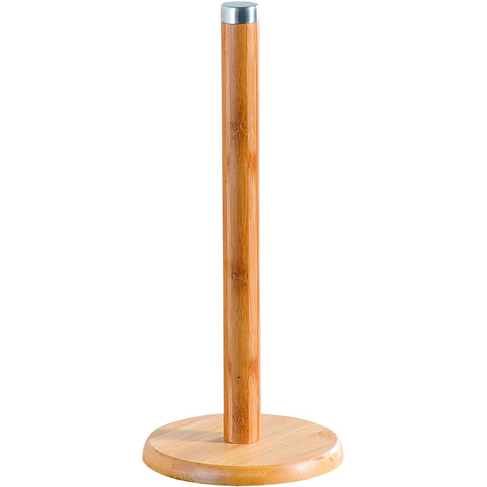 Premium Bamboo Kitchen Roll Holder - 12.8 Inches, Sturdy & Eco-Friendly Paper Towel Stand for Countertop, Cabinet or Pantry Organization - Perfect for Kitchen, Bathroom, or Office Use