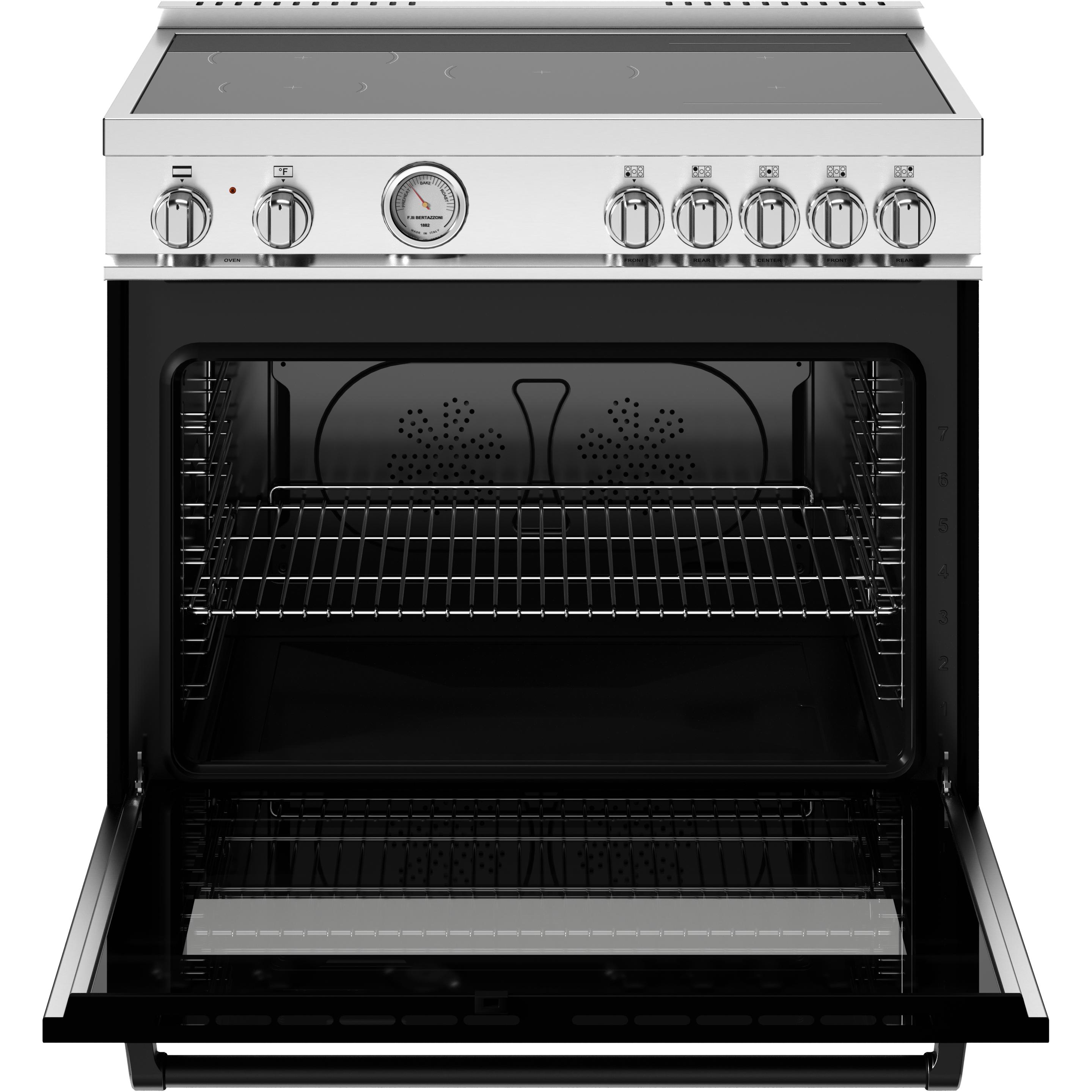 Bertazzoni 36 Inch Freestanding Induction Range MAS365INMNEV - Professional Italian Kitchen Appliance for Home Chefs | Perfect for Modern Kitchens, Cooking Enthusiasts & Gourmet Meals