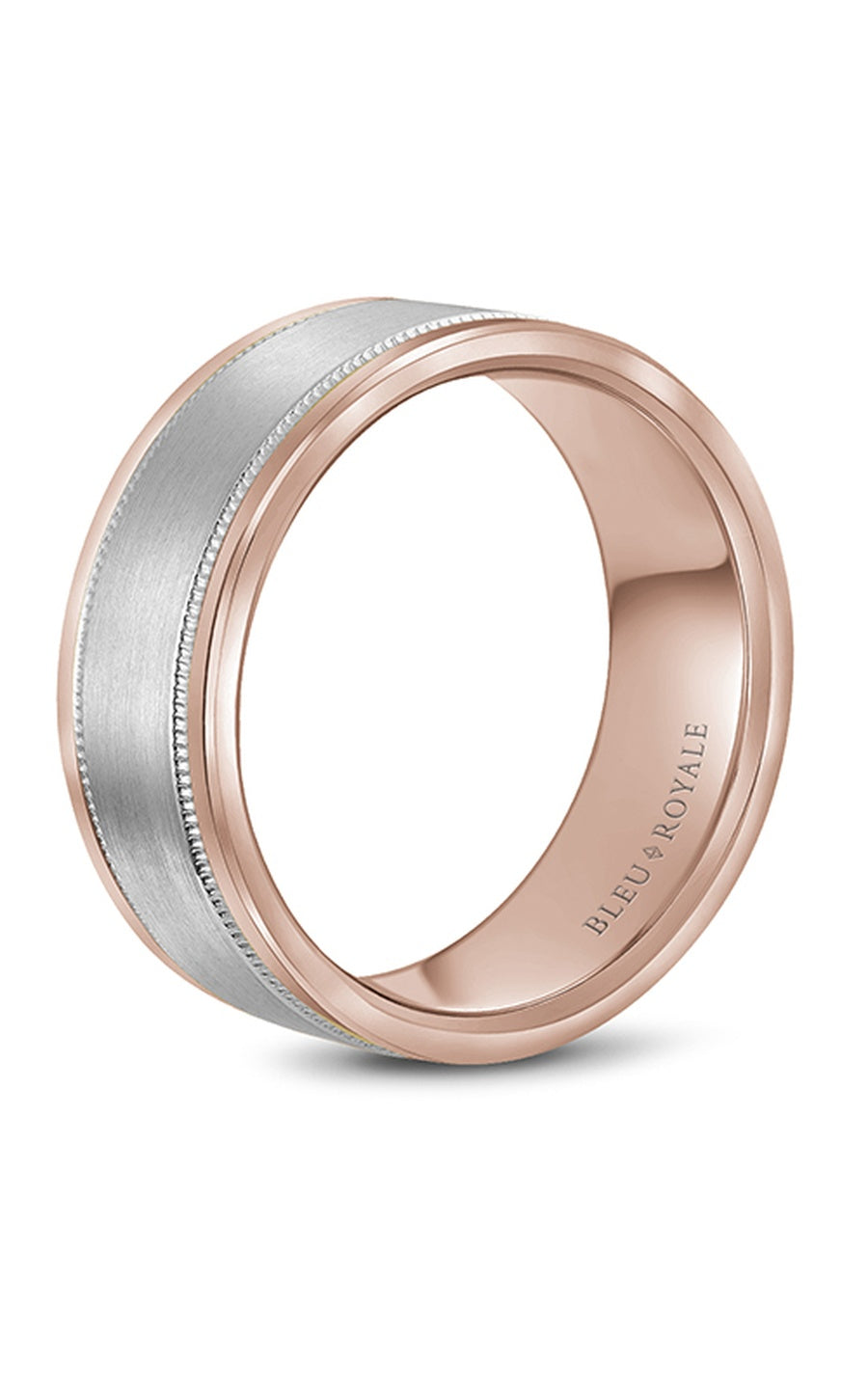Bleu Royale Men's Wedding Band Ring RYL 038WR85 - 14K White Gold Classic Comfort Fit Wedding Ring for Groom, Engagement, Anniversary Gift (Ideal for Formal Events & Special Occasions)