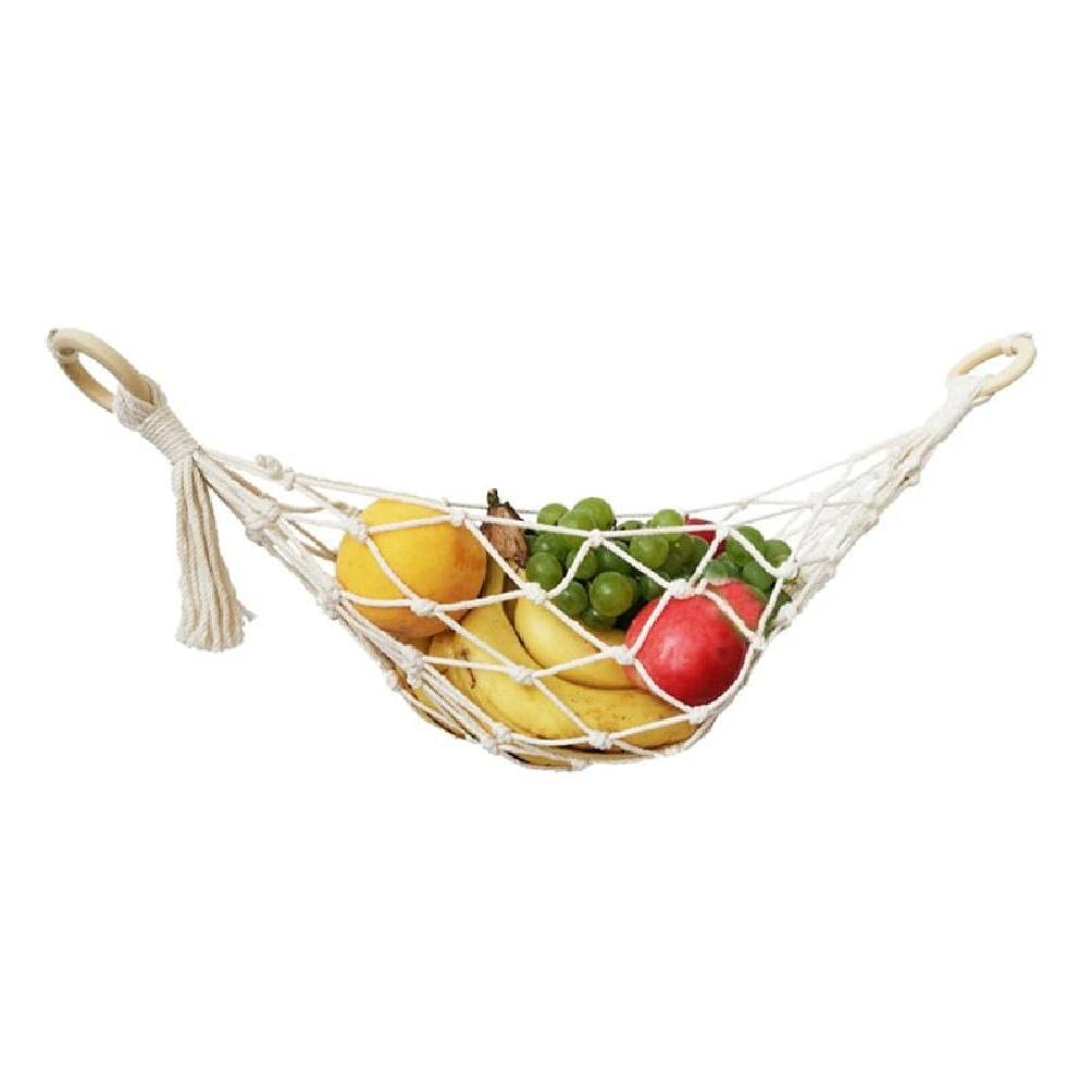 Hanging Fruit and Vegetable Basket - Space Saving Kitchen Organizer for Fresh Produce Storage | Perfect for Dorm, Apartment & Home Use