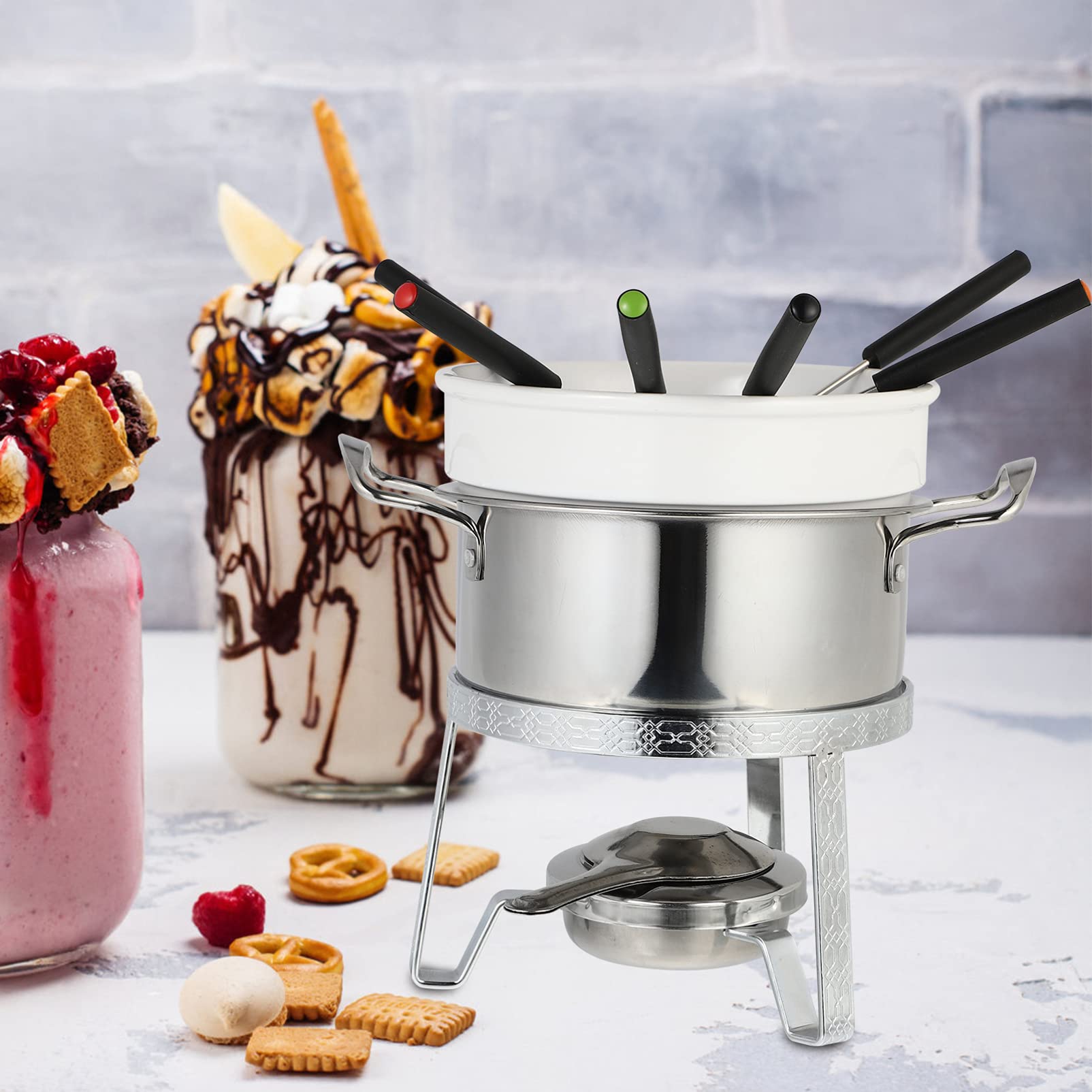 Portable Stainless Steel Double Boiler - Chocolate Melting Pot, Wax Warmer & Candy Melts Maker for Camping, Backpacking & Home Kitchen Use | Hemoton Ceramic Cheese Warmer & BBQ Stove Burner