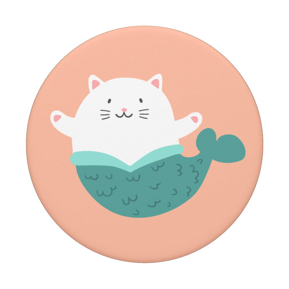 Adorable White Cat Mermaid Plush Toy - Cute Merkitty Stuffed Animal for Kids & Cat Lovers - Perfect for Nursery Decor, Birthday Gifts & Fantasy Playtime