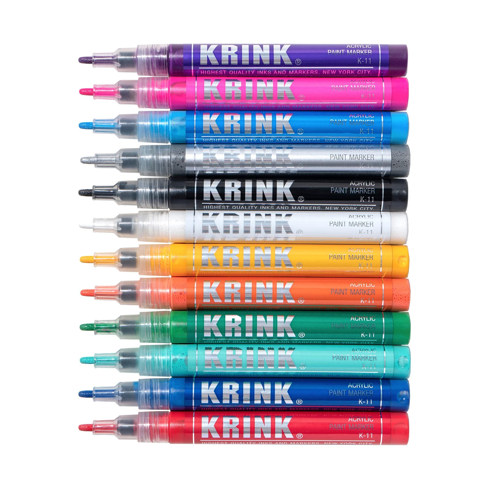 **Krink K-11 Yellow Paint Marker - Vibrant Opaque Fine Art Acrylic Marker for Graffiti, Writing & Drawing - Works on Plastic, Paper, Metal & More - Perfect for Artists, DIY Crafts & Street Art**