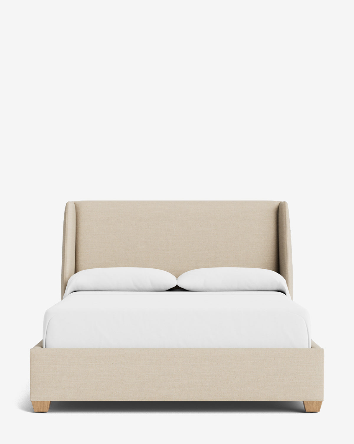 Walt Bed Low Headboard - Modern Minimalist Bed Frame for Small Spaces - Perfect for Apartments, Dorms & Guest Rooms