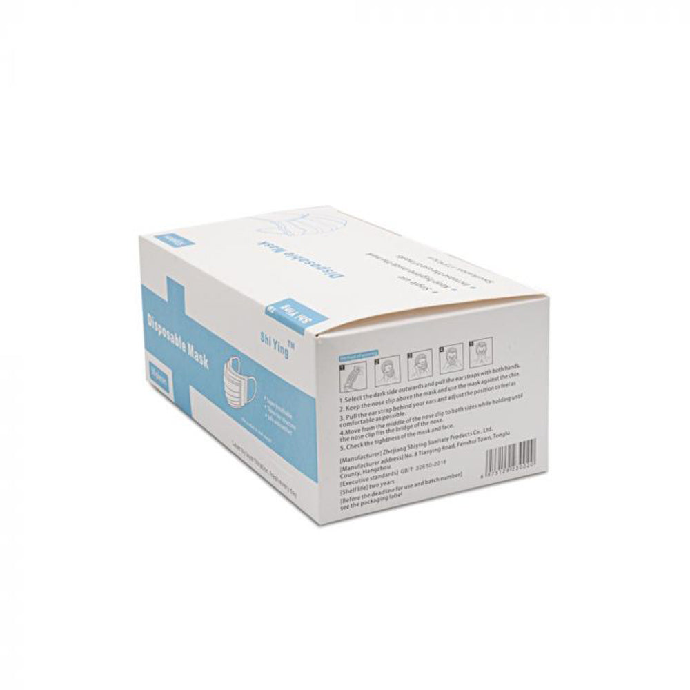 50 Pack Blue Disposable Face Masks - 3 Ply Breathable Protection for Daily Use, Travel & Public Safety | FDA Approved Dust & Pollen Filter