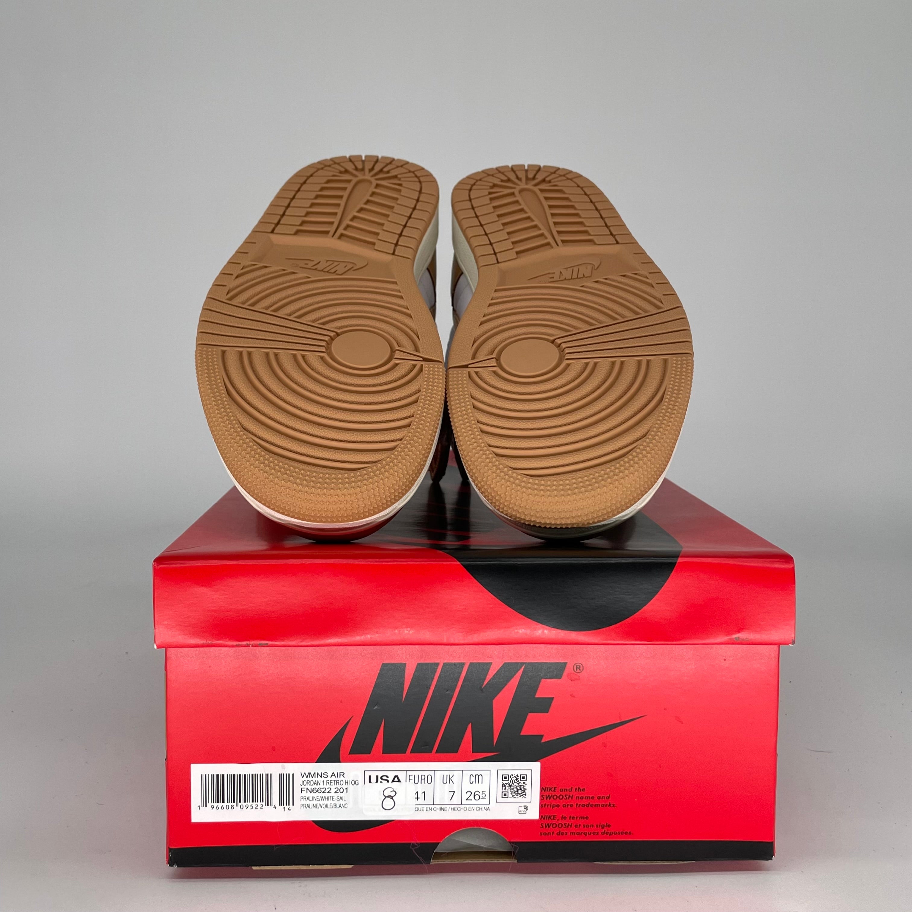 AIR JORDAN 1 PRALINE Women's Sneakers Size 8/9.5W - FN6622-201 Retro Basketball Shoes for Running, Gym & Casual Wear