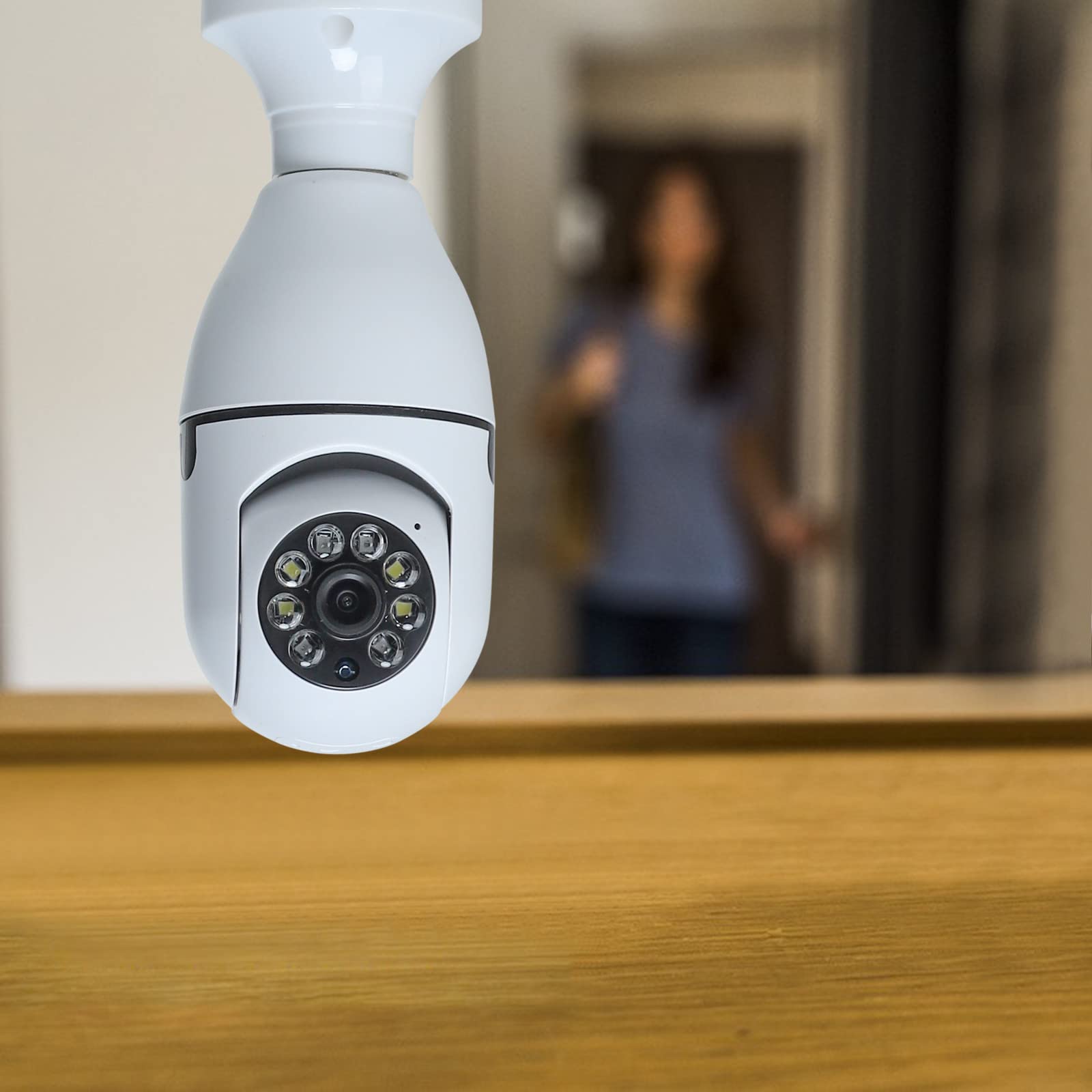 E27 Bulb Camera 1080P - 360° Wireless Security Camera with 5G WiFi, Full Color Night Vision & Smart Motion Detection - Home Surveillance System for Indoor/Outdoor Use - Perfect for Baby Monitoring, Pet Watching & Property Protection