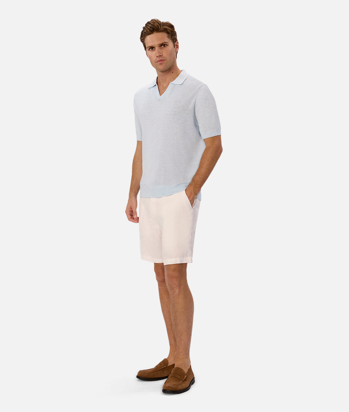 Premium Tenerife Polo Shirt - Light Blue Marle for Men | Comfortable & Stylish Casual Wear for Work, Travel & Outdoor Activities