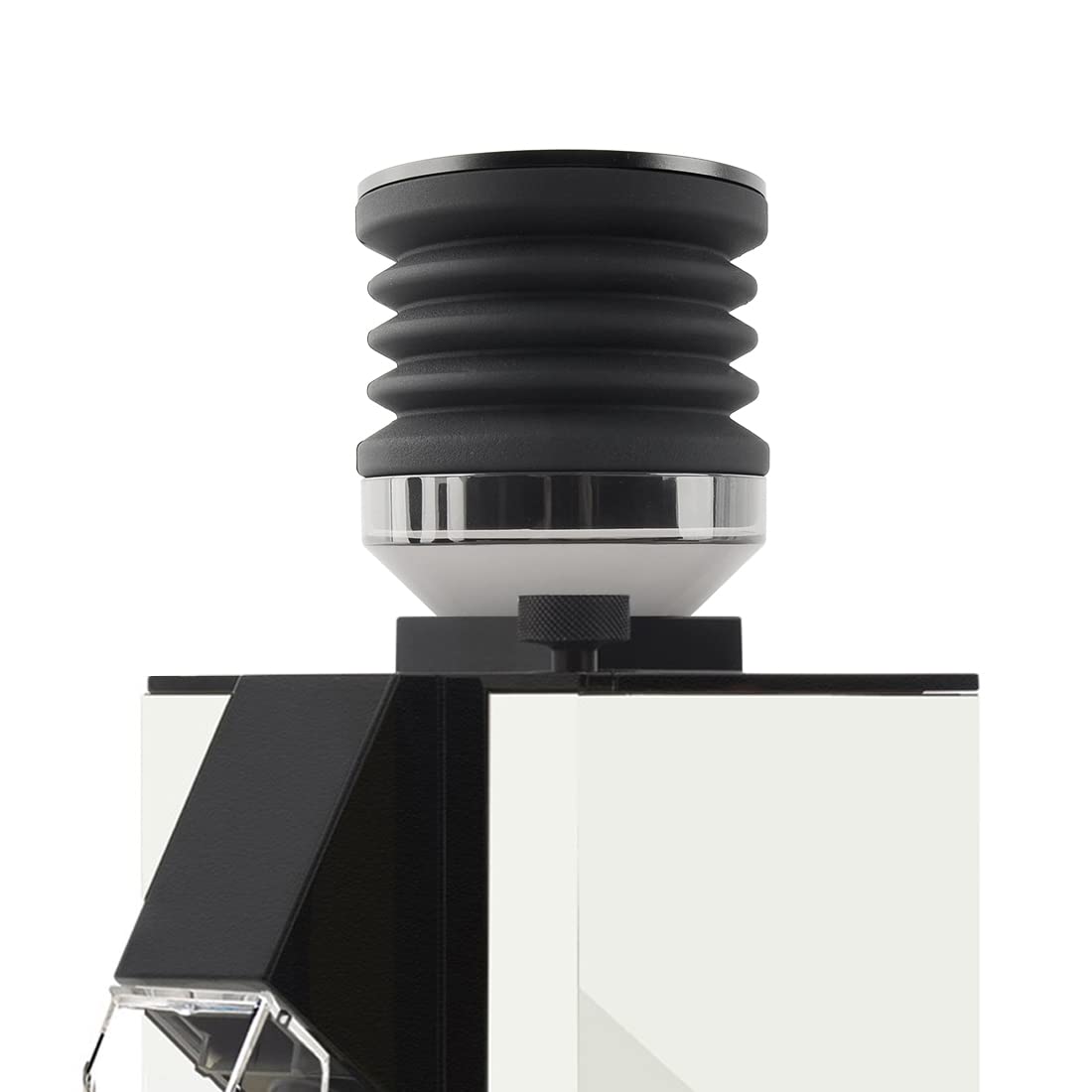 Eureka Mignon Espresso Grinder Single Dose Hopper with Silicone Bellow - Transparent Coffee Grounds Adapter for Reducing Waste & Improving Freshness - Perfect for Home Baristas & Coffee Enthusiasts