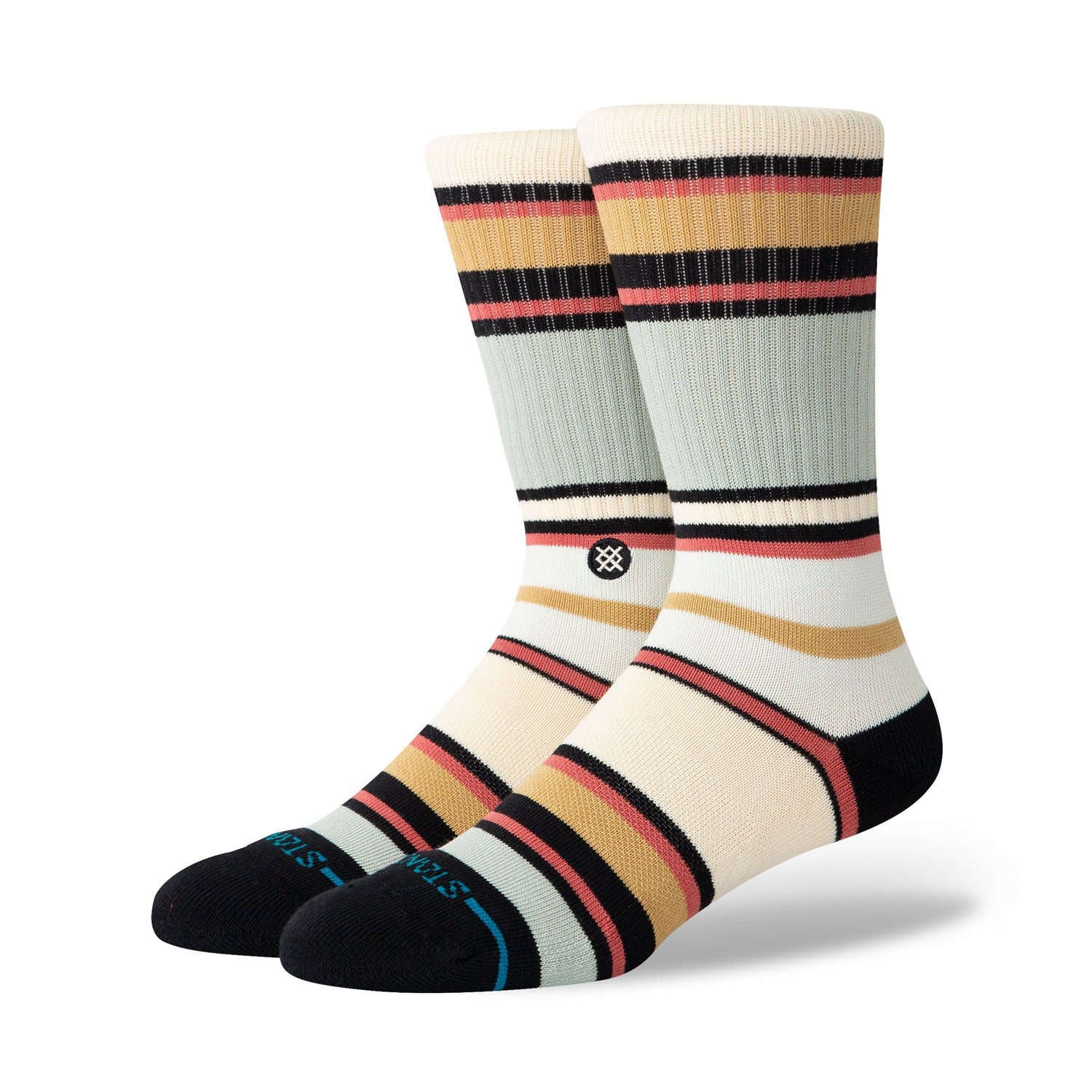 Mike B Men's Blue Crew Socks - Comfortable Cotton Casual Socks for Work, Sports & Everyday Wear