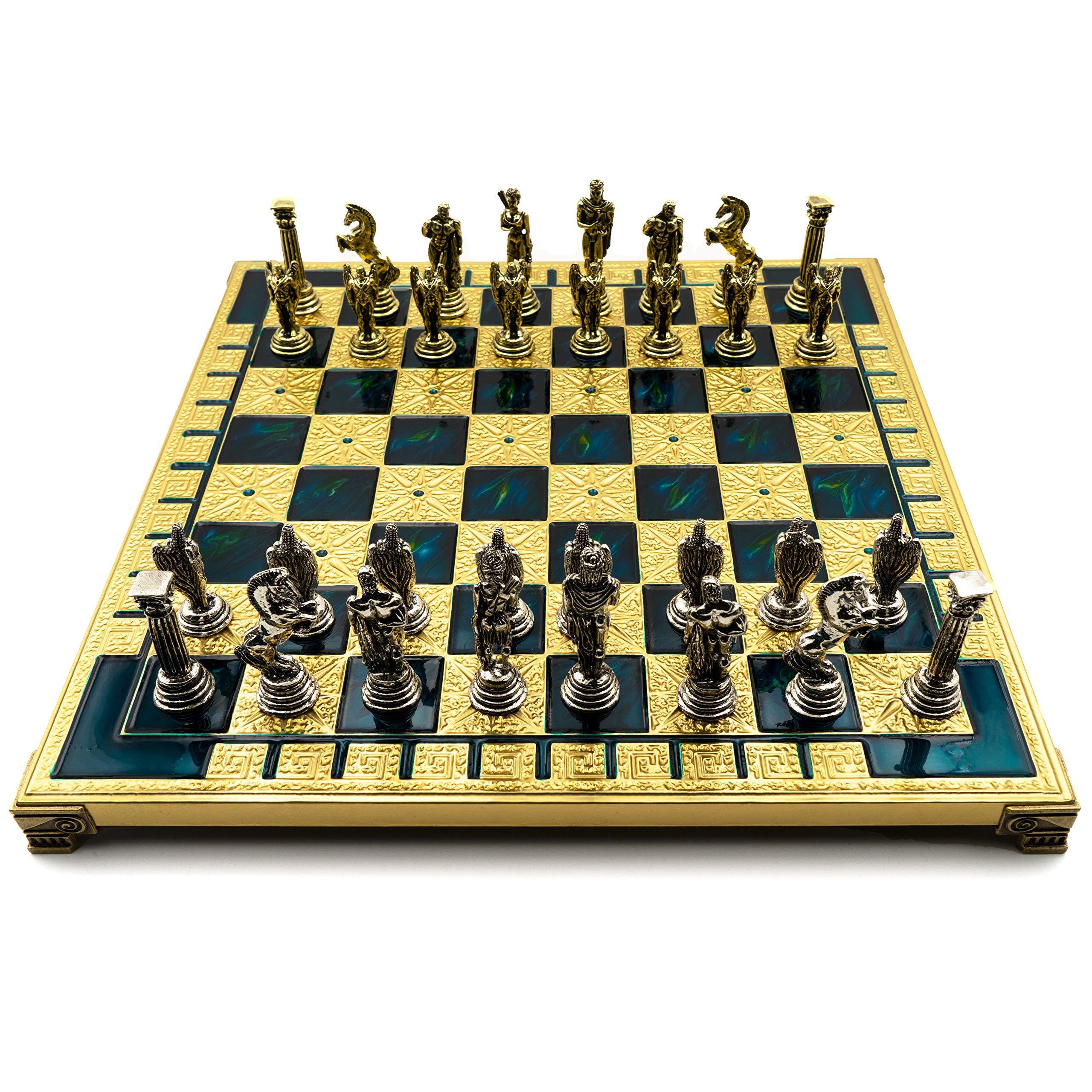 Handmade Icarus Metal Chess Set in Wooden Box - Premium Travel Chess Game for Adults & Kids - Perfect for Home, Office, Travel & Gifts