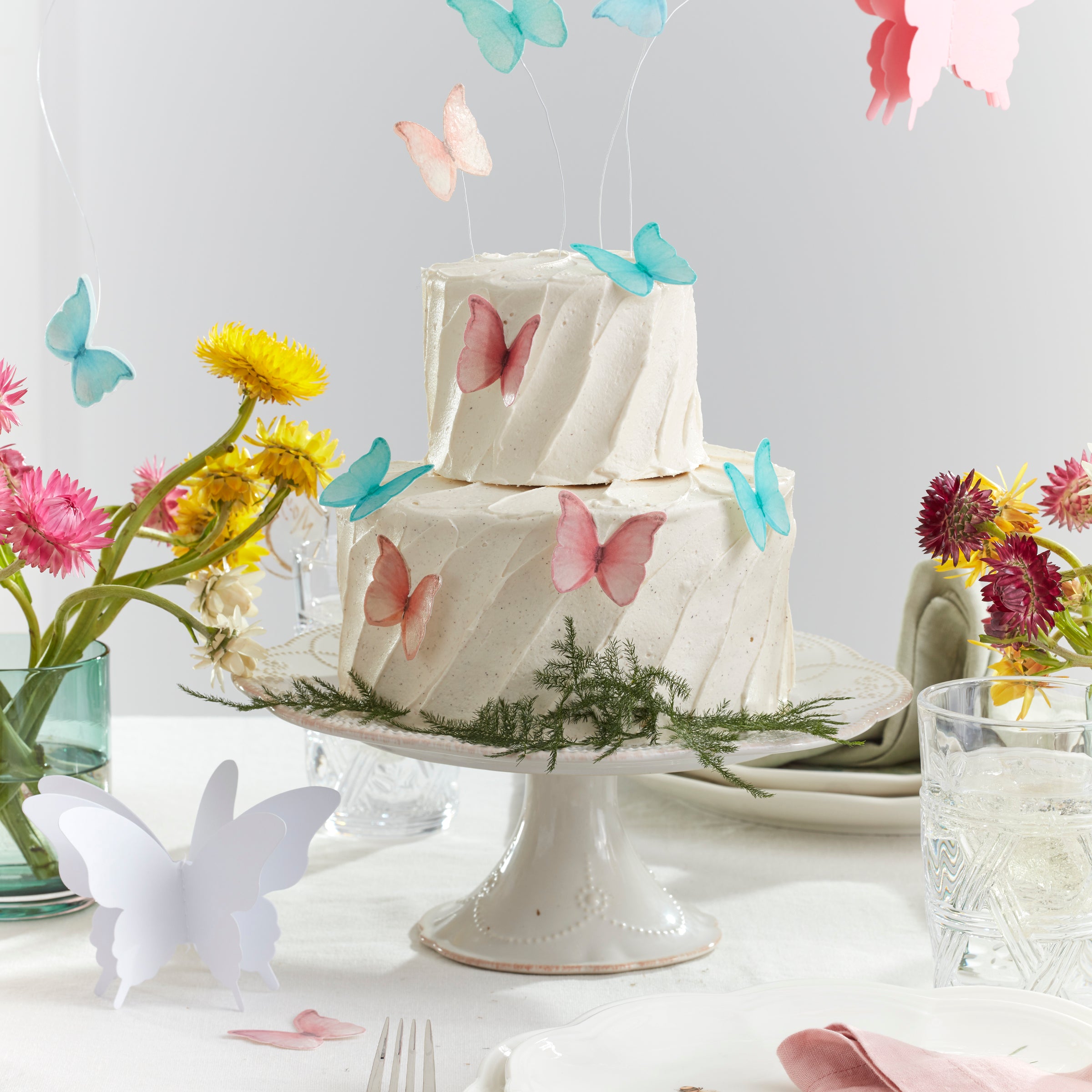 French Pearl White Pedestal Cake Stand - Elegant Dessert Display for Weddings, Parties & Afternoon Tea