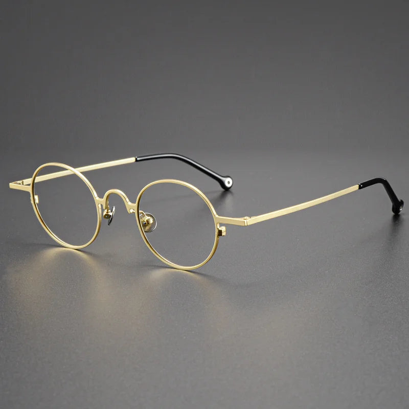 Brightzone Unisex Full Rim Oval Round Titanium Eyeglasses Frame 74080 - Lightweight & Durable Glasses for Work, Reading & Everyday Wear