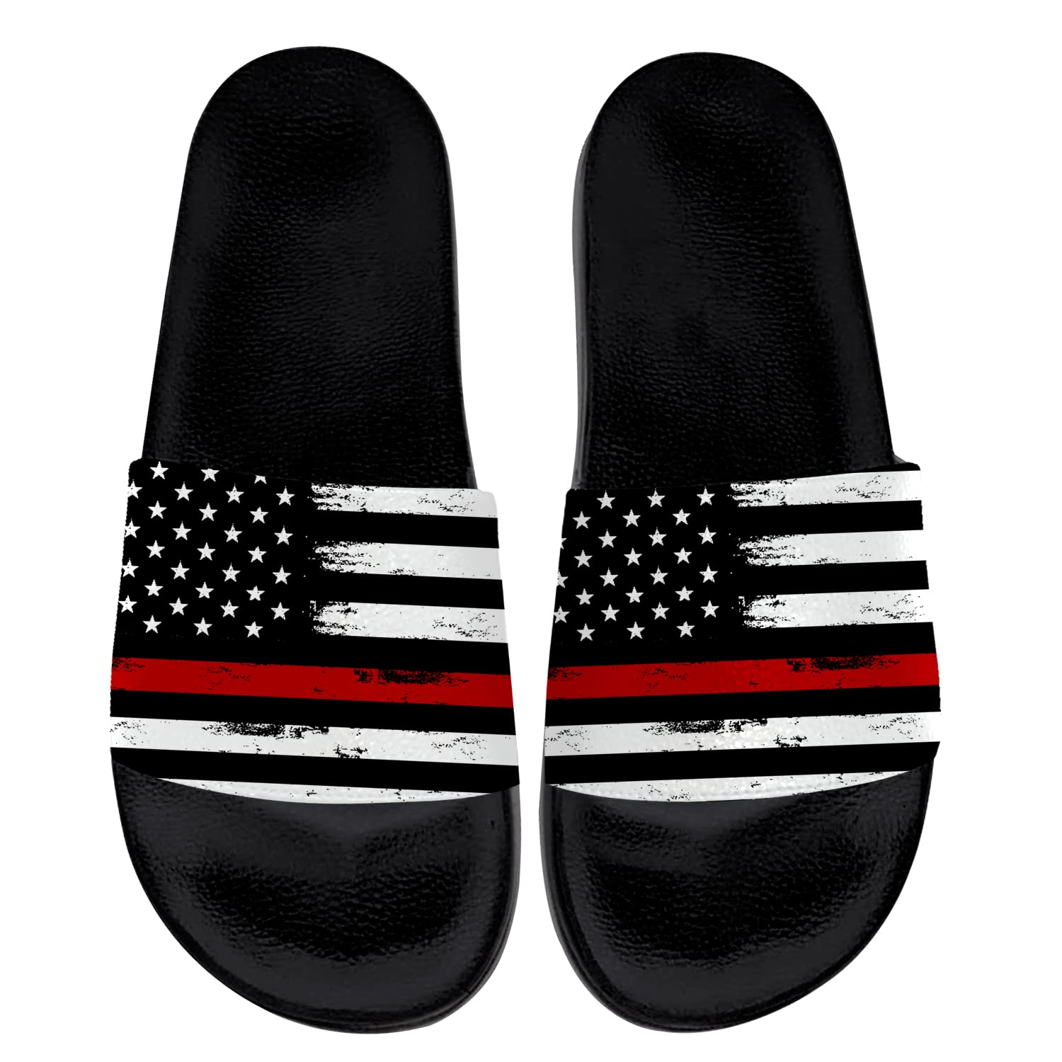 USA Flag Sandals for Women & Men - Patriotic American Flag Slides, Comfortable Beach & Shower Slippers, Non-Slip House Shoes - Perfect for 4th of July, Pool Parties, Beach Vacations & Patriotic Gifts