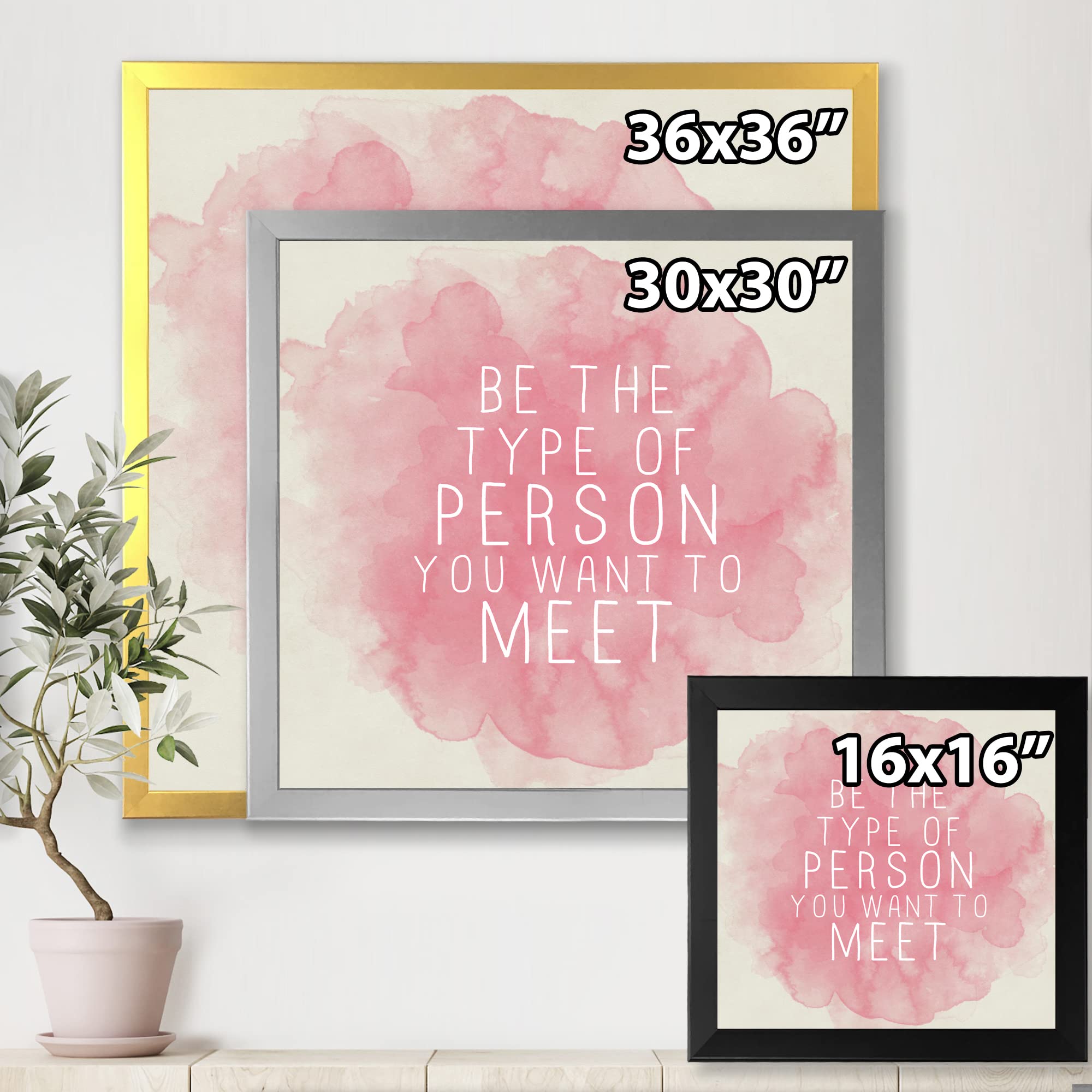 DesignQ Inspirational Framed Wall Art - Motivational Quote Decor for Home, Office & Gifts | Perfect for Living Room, Bedroom & Workspace Décor