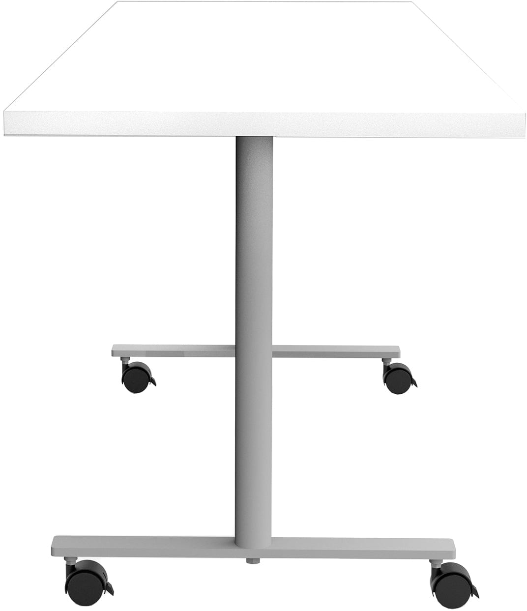 Safco JURNI 72 x 24 Inch Multi-Purpose Adjustable Height Table with T-Leg Base & Locking Casters - JN7224NFXTCA - Perfect for Office, Classroom, Conference Room & Home Workspace