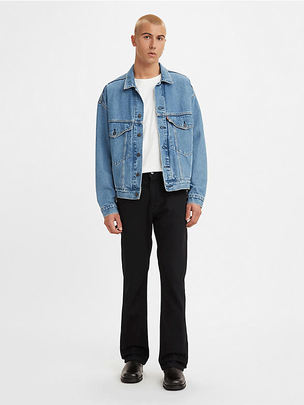 Levi's 517 Men's Slim Fit Bootcut Jeans - Mid Rise, Black Denim Pants for Casual Wear & Everyday Style | Perfect for Work, Date Night & Western Looks