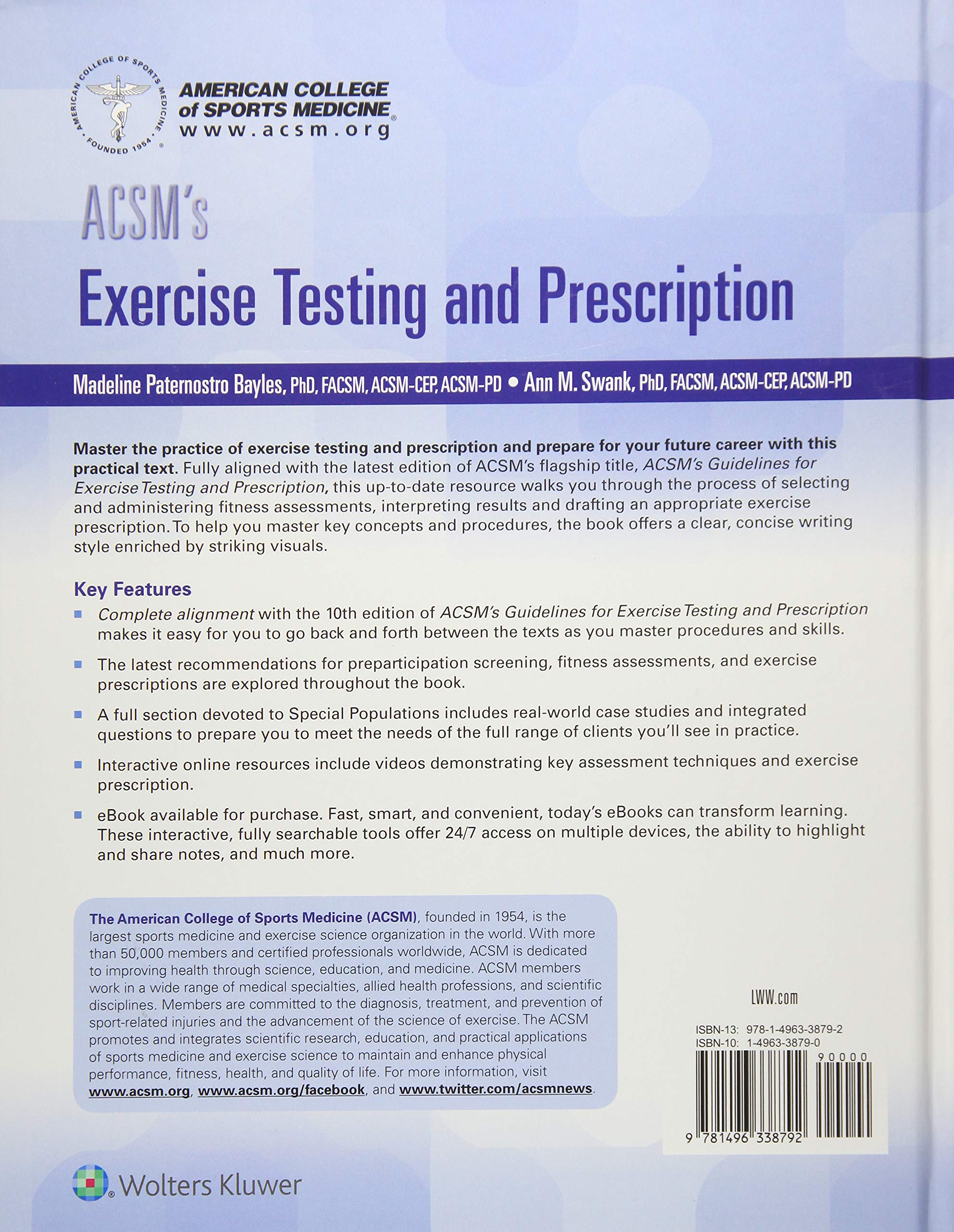 ACSM's Exercise Testing and Prescription Textbook - American College of Sports Medicine Guide for Fitness Professionals | Workout Planning & Clinical Exercise Testing