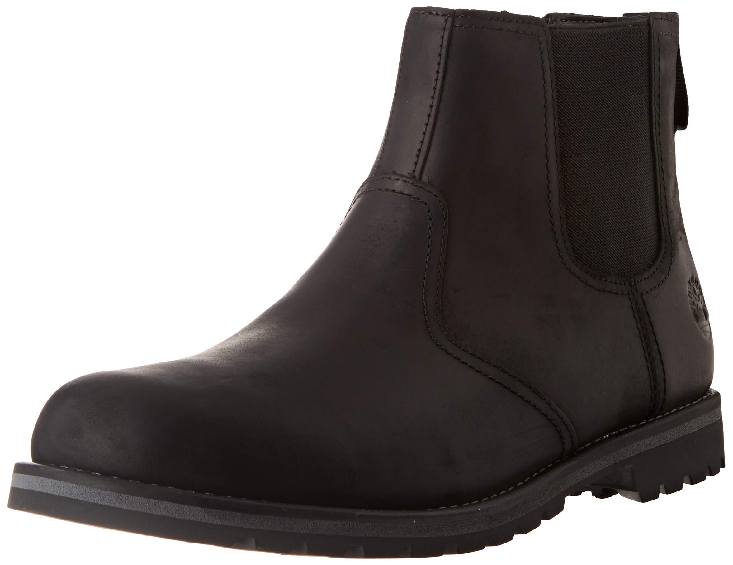 Timberland Men's Chelsea Boots Black Full Grain Leather Waterproof Comfortable Slip-On Ankle Boots Size 10 for Outdoor Work Hiking & Casual Wear