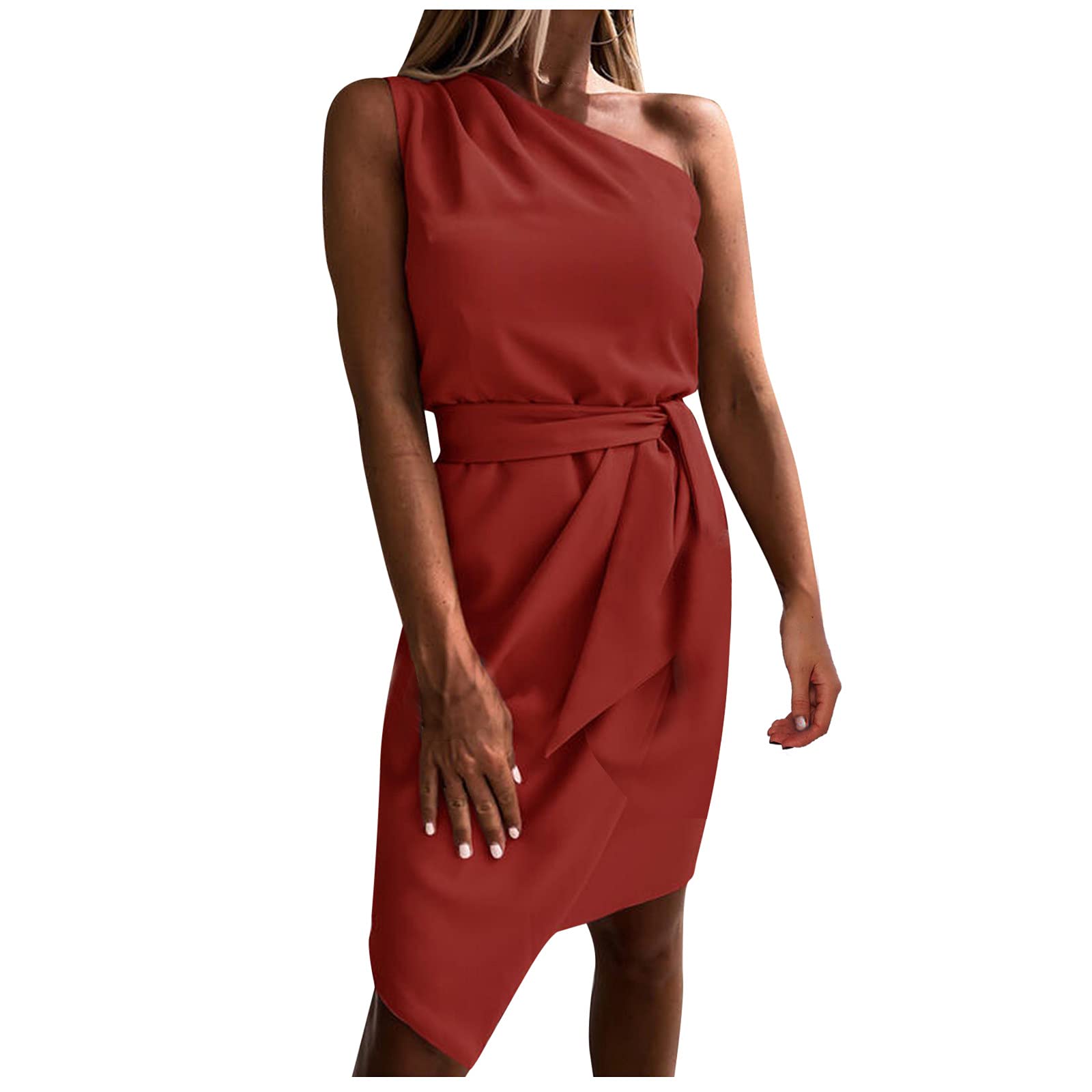 BRADEM Women's Summer Sundress - Flowy Tunic Shoulder Shirt Dress in Solid Colors | Casual Spring & Summer Dresses for Beach, Vacation & Everyday Wear