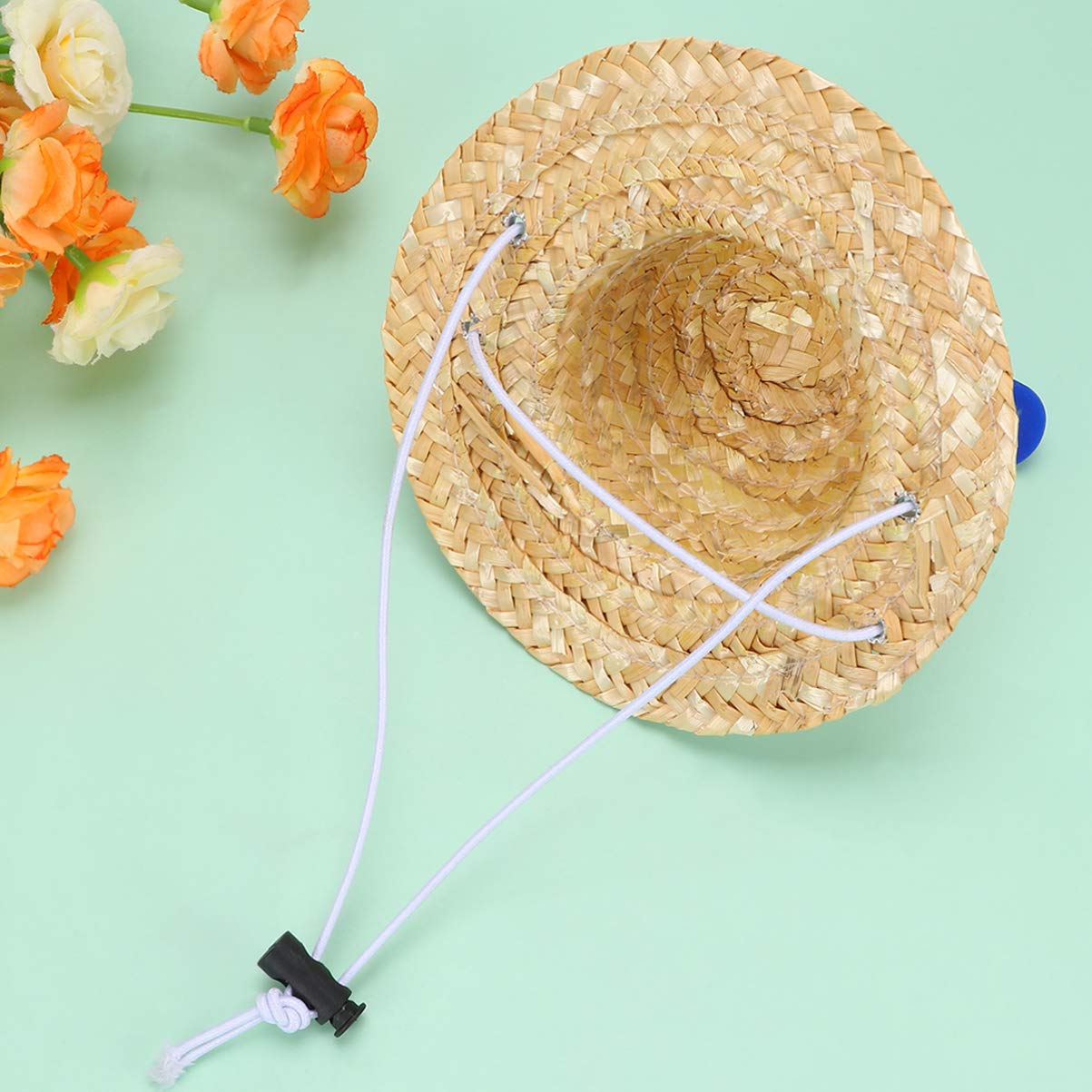 Balacoo Dog Summer Hat - Breathable Straw Dog Sun Hat for Beach & Outdoor - Mexican Fiesta Party Costume Accessory for Small & Large Dogs - Perfect for Pool, Vacation, and Festive Celebrations
