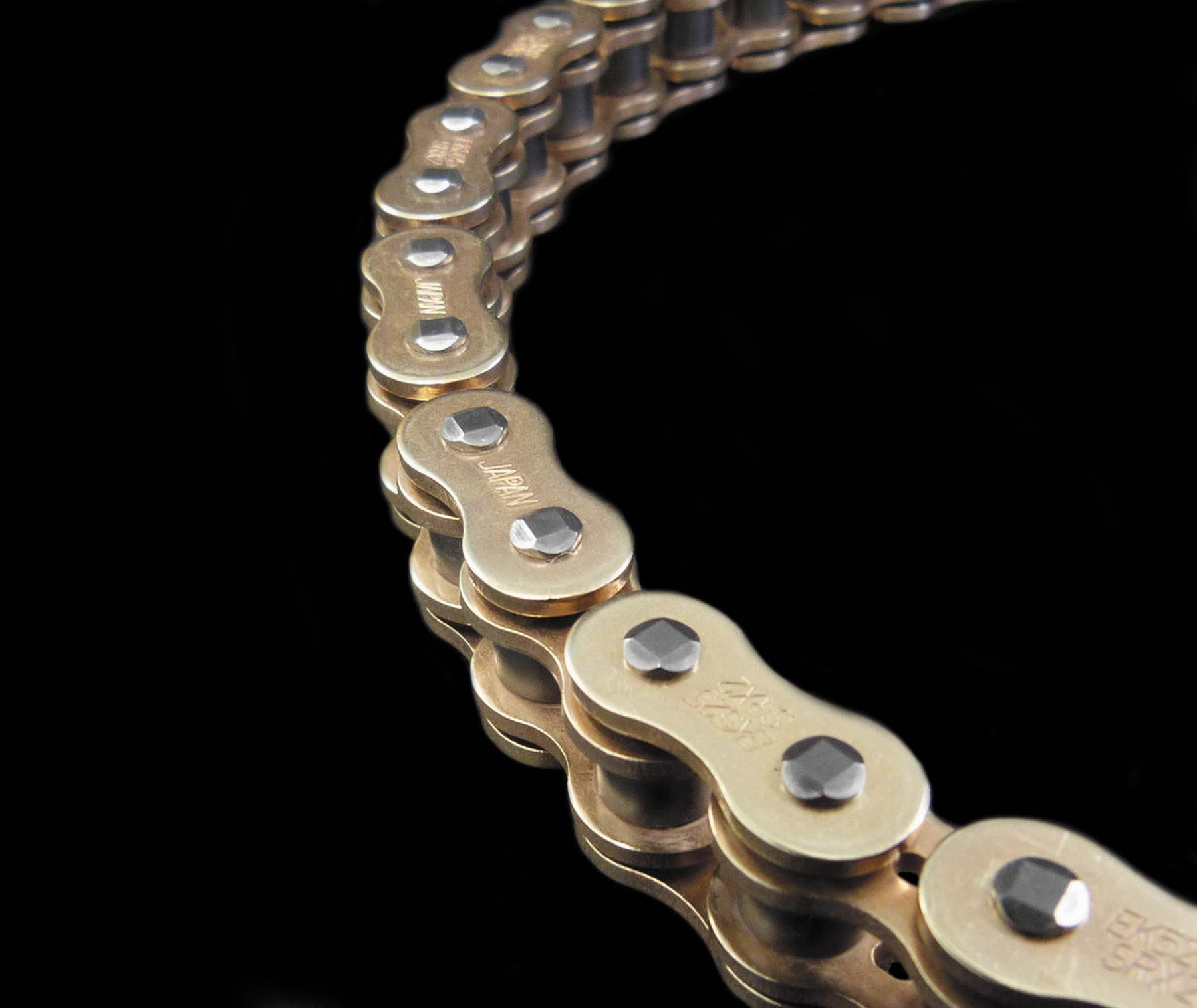 EK 530SRX2 Quadra X-Ring Motorcycle Chain - 110 Links, Gold - High-Performance Street Bike Chain for Harley, Honda, Yamaha - Durable & Smooth Ride for Cruisers & Touring Bikes